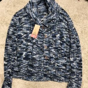 Wool button up sweater